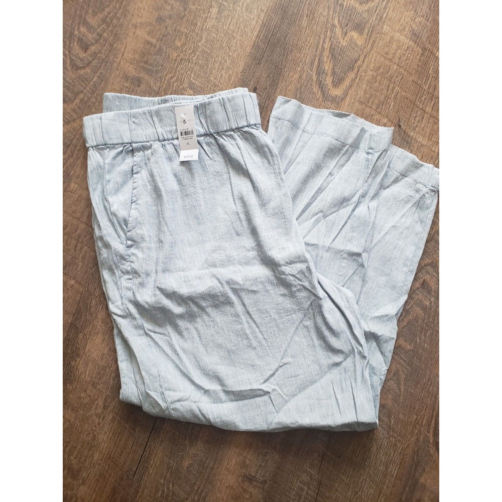 Womens XL Lou & Grey Blue Linen Pants